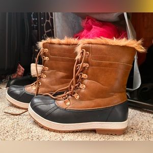 Fur waterproof boots